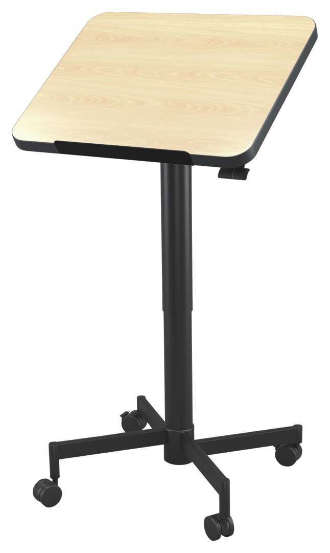 Classroom Select Tilt-N-Nest Adjustable Height Podium, LockEdge, Black Frame, 20 x 26 x 29 - 44-1/2 inches Item Number, 5009572