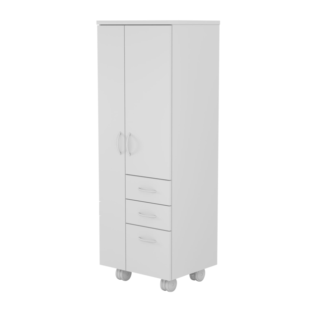 Image for Fleetwood Designer 2.0 Wardrobe Tower, 24 x 20 x 68 Inches, 2 Shelves, Garment Rod, Locking Door, Magnetic Markerboard Back from School Specialty