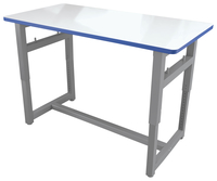 Classroom Select Makerspace Professional Project Table, 30 x 60 Inch Markerboard Top, Titanium Frame, T-Mold, Item Number 5009900
