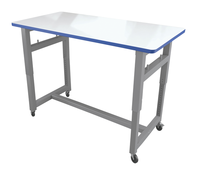 Image for Classroom Select Makerspace Professional Project Table, 30 x 72 Inch Markerboard Top, Titanium Frame, LockEdge from School Specialty
