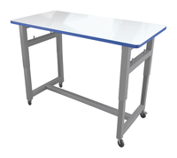 Classroom Select Makerspace Professional Project Table, 30 x 72 Inch Markerboard Top, Titanium Frame, LockEdge, Item Number 5009907