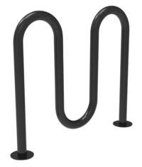 Image for UltraSite Contemporary 3 Loop In Ground Mount Bike Rack, 38-3/4 x 2-3/8 x 35-3/4 inches from School Specialty