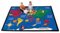 Carpets for Kids World Explorer Rug, 8 Feet 4 Inches x 11 Feet 8 Inches, Rectangle, Multicolored, Item Number 509375