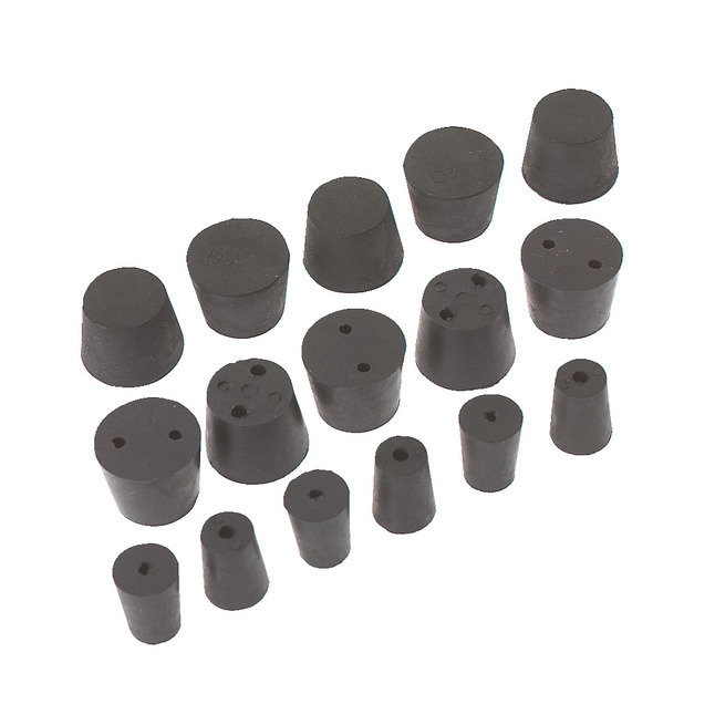 Image for Frey Scientific Rubber Stoppers - 1-Hole - Size #4 from School Specialty