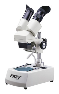 Frey Scientific Compact Fixed Magnification Stereo Microscope, 30X Magnification, Top and Bottom Illumination, Item Number 578645