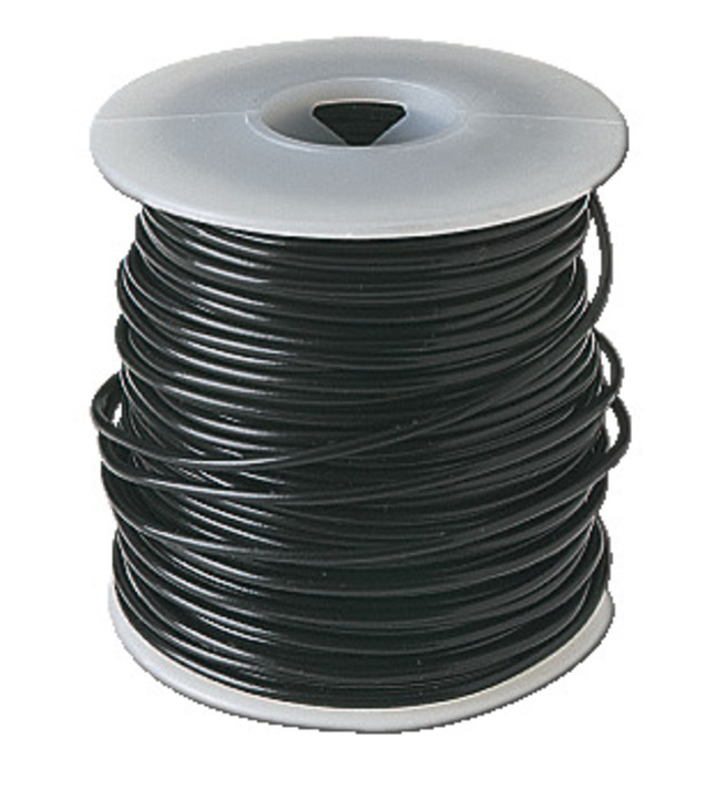 Frey Scientific PVC Coated Hookup Wire - 18 Gauge - Stranded Conductor - Black, Item Number 568178