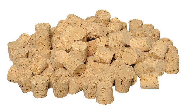 Frey Scientific Coarse Grained XX Grade Natural Cork, No 6, 19 mm Top x 15 mm Bottom Dia, Pack of 100, Item Number 586698