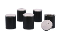 弗雷科学黑色罐头带盖子，包装5个盖子和5个罐，项目编号589713