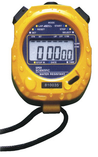 Sper Scientific Ltd Water Resistant Stopwatch with Alarm, 24 Hour, Item Number 598251
