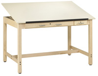 Diversified Woodcrafts Instructors Drafting Table, 72 x 37-1/2 x 37, Maple, Item Number 599213