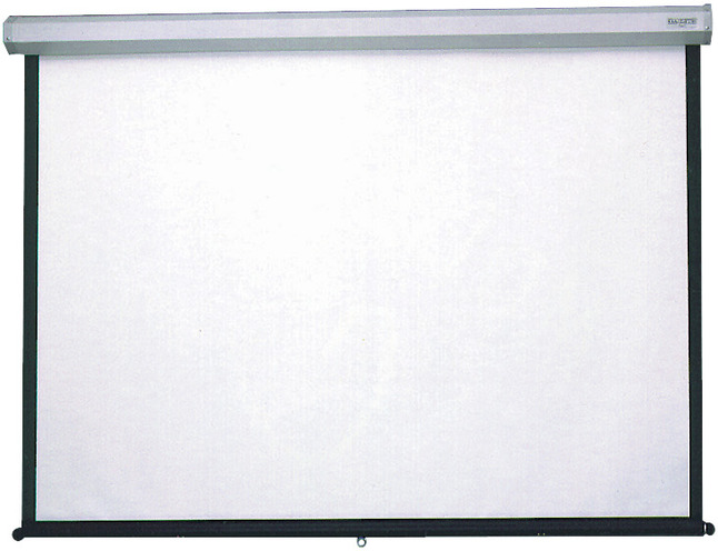 Da-Lite Model C Extra Large Wall Projection Screen, 120 x 120 Inches, Matte White Screen, Steel White Frame, Item Number 601081