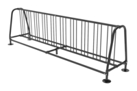 Ultra Site Double-Sided Add-On Institutional Bicycle Rack, 8 ft L, 16 Bikes, Steel, Galvanized, Item Number 471229