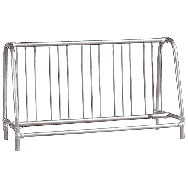 Ultra Site Double-Sided Starter Portable Institutional Bicycle Rack, 10 ft L, 20 Bikes, Steel, Galvanized, Item Number 631740