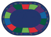 Carpets For Kids Colorful Places Seating Carpet, 8 Feet 3 Inches x 11 Feet 8 Inches, Oval, Item Number 679224