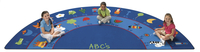 Carpets for Kids Fun with Phonics Seating Rug, Semi-Circle, 6 Feet 8 Inches x 13 Feet 4 Inches, Multicolored, Item Number 679228