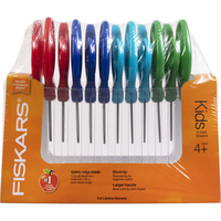 Fiskars Blunt Tip Kids Scissors, 5 Inches, Assorted Colors, Pack of 12 Item Number 800846