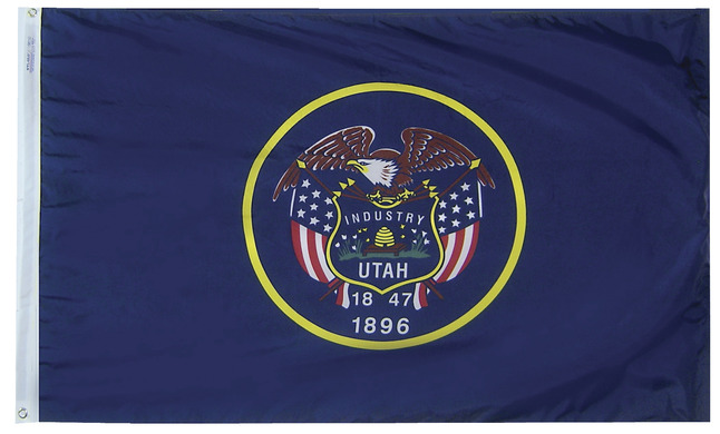 Annin Nylon Utah Heavy Weight Outdoor State Flag, 3 X 5 ft, Item Number 864935