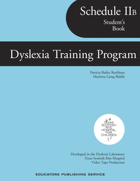 Dyslexia Training Program, Schedule IIB, Student's Book, Item Number 9780838822043