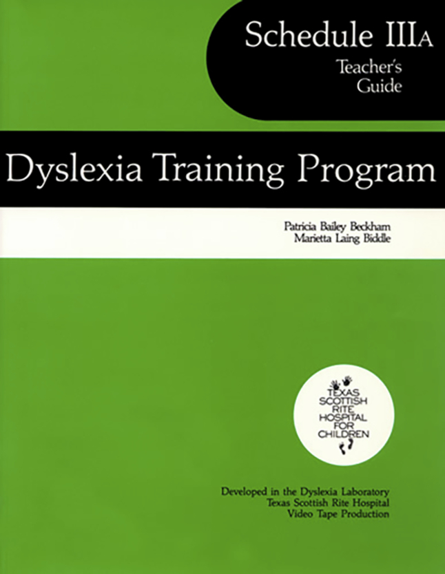 Image for Dyslexia Training Program, Schedule IIIA, Teacher's Guide from SSIB2BStore