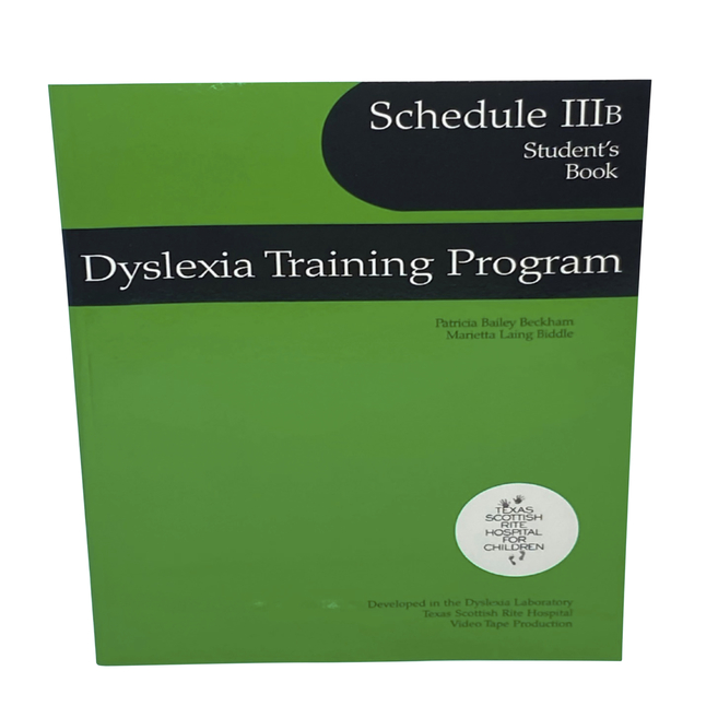 Dyslexia Training Program, Schedule IIIB, Student's Book, Item Number 9780838822104