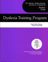 Dyslexia Training Program, Exercises and Review of Schedule III, Teacher's Guide, Item Number 9780838822159