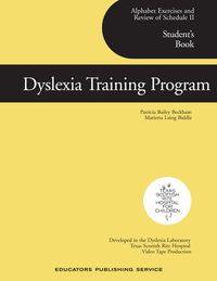 Dyslexia Training Program, Exercises and Review of Schedule II, Student's Book, Item Number 9780838822166