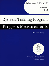 Dyslexia Training Program, Schedules I - III Progress Measurements, Student's Book, Item Number 9780838822203