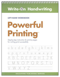Write-On Handwriting Powerful Printing Workbook, Left Hand, Item Number 9780838840337
