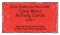 Image for Sitton Spelling, Core Word Activity Cards, Level 2, Set of 170 from School Specialty