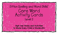 Sitton Spelling, Core Word Activity Cards, Level 3, Set of 335, Item Number 9781886050617