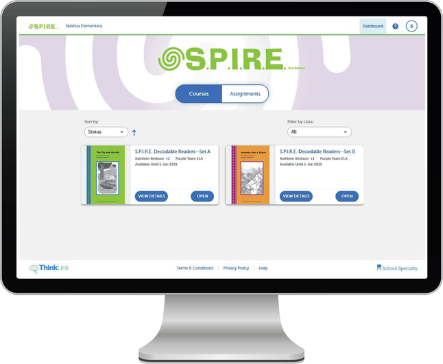Image for S.P.I.R.E. Digital Decodables Set A, Site License, 1 Year from School Specialty