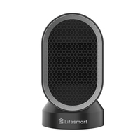 Image for LifeSmart 600W Desktop Select Air Combo Fan/Heater with Built-In UV-LED Light, Black from School Specialty